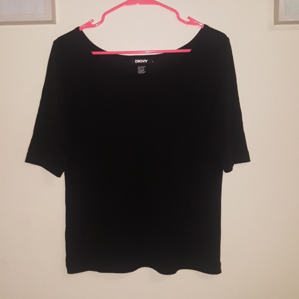black DKNY shirt